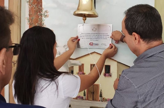 No dia 14 de junho recebemos a doação do Sino da Esperança