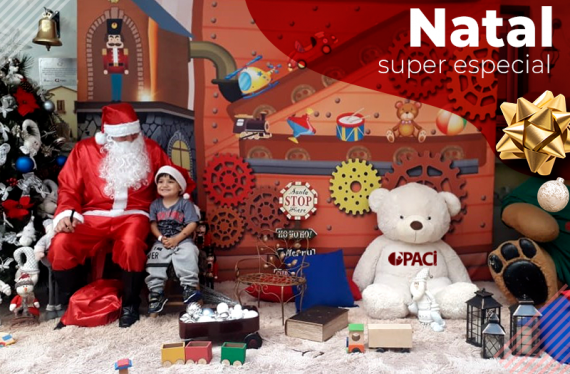 Gpaci recebe cenografia natalina e ensaio fotográfico com nossas crianças.