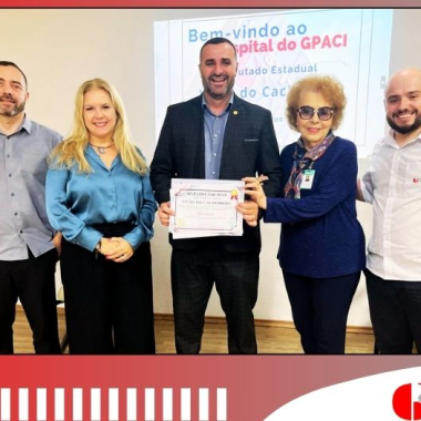 Foto 1 de No dia 06/06/2025, o Hospital GPACI recebeu com gratidão e entusiasmo a visita do Deputado Estadual Vitão do Cachorrão