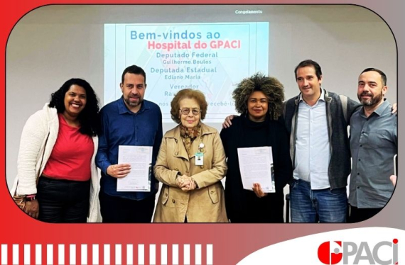 No dia 13/06/2025, o Hospital GPACI teve a honra de receber a visita do Deputado Federal Guilherme Boulos, da Deputada Estadual Ediane Maria e do Vereador Raul Marcelo